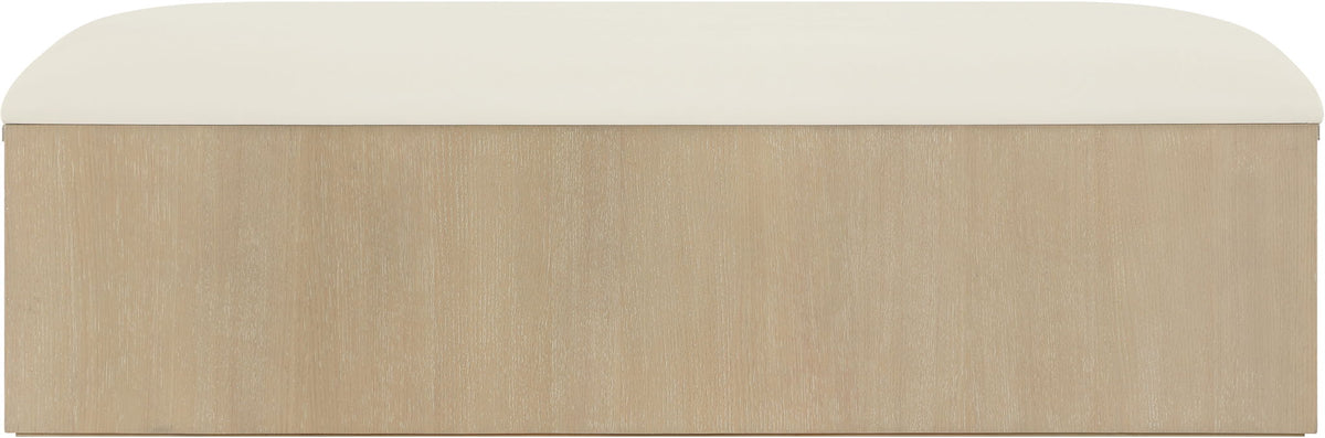Velden - Upholstered Storage Bench With Stained Natural Base