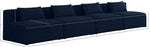 Cube - Linen Modular 4 Seat Armless Sofa