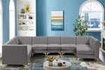 Alina - 8 Piece Velvet Modular Sectional