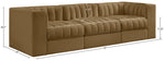 Rummi - Velvet Performance Fabric Upholstered 3 Piece Modular Sofa