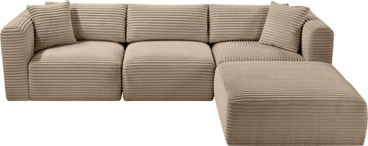 Shaggy - Fabric 4 Piece Modular Sectional