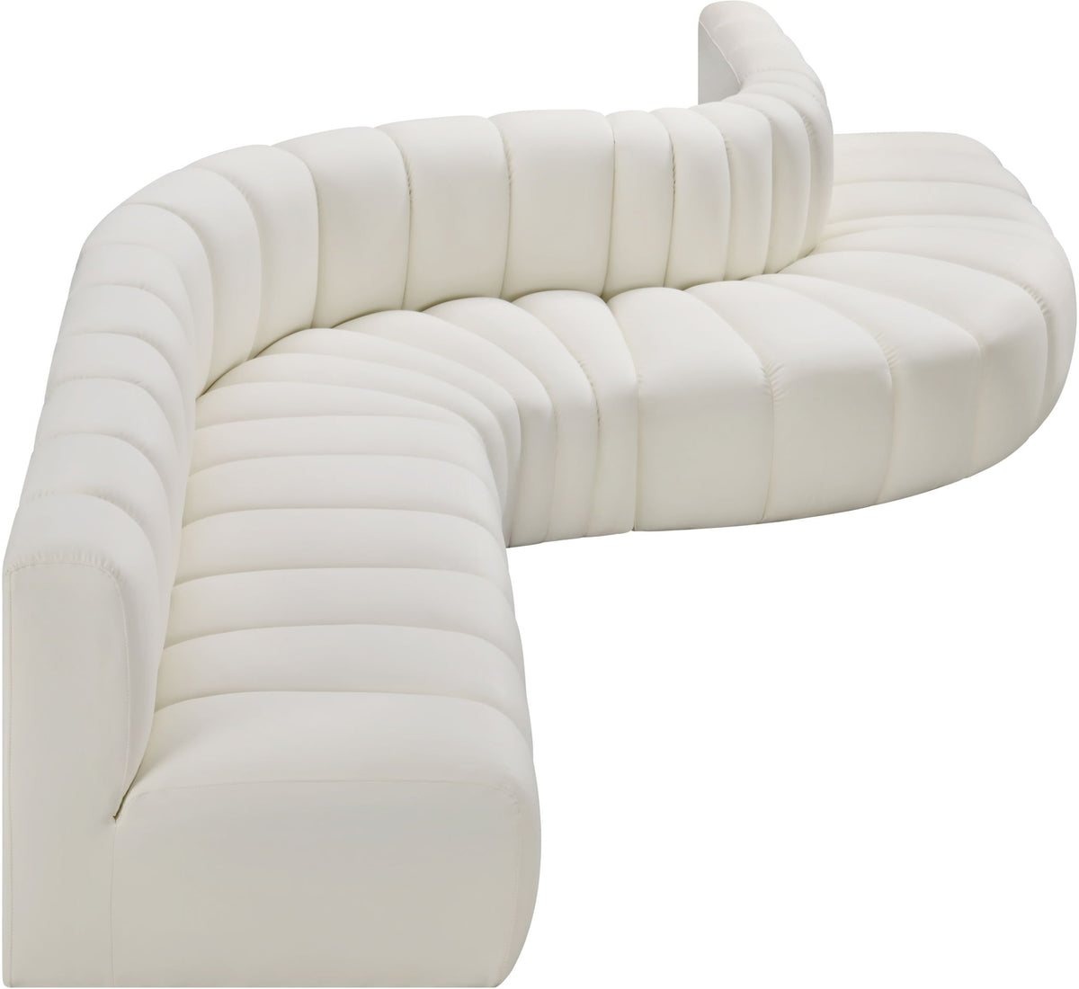 Arc - Faux Leather 7 Piece Modular Sofa