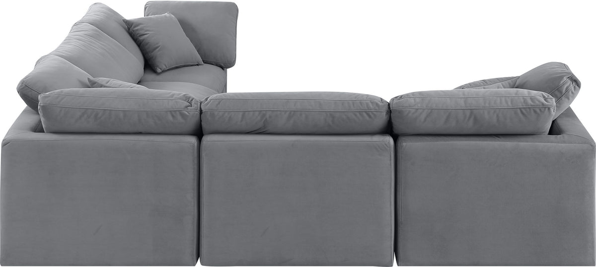 Indulge - Velvet 5 Piece Modular Corner Sectional