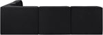 Rummi - Armless Velvet Performance Fabric Upholstered 5 Piece Modular Sectional