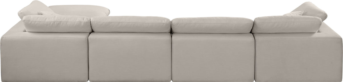 Comfy - 5 Piece Linen Modular Sectional With Chaise