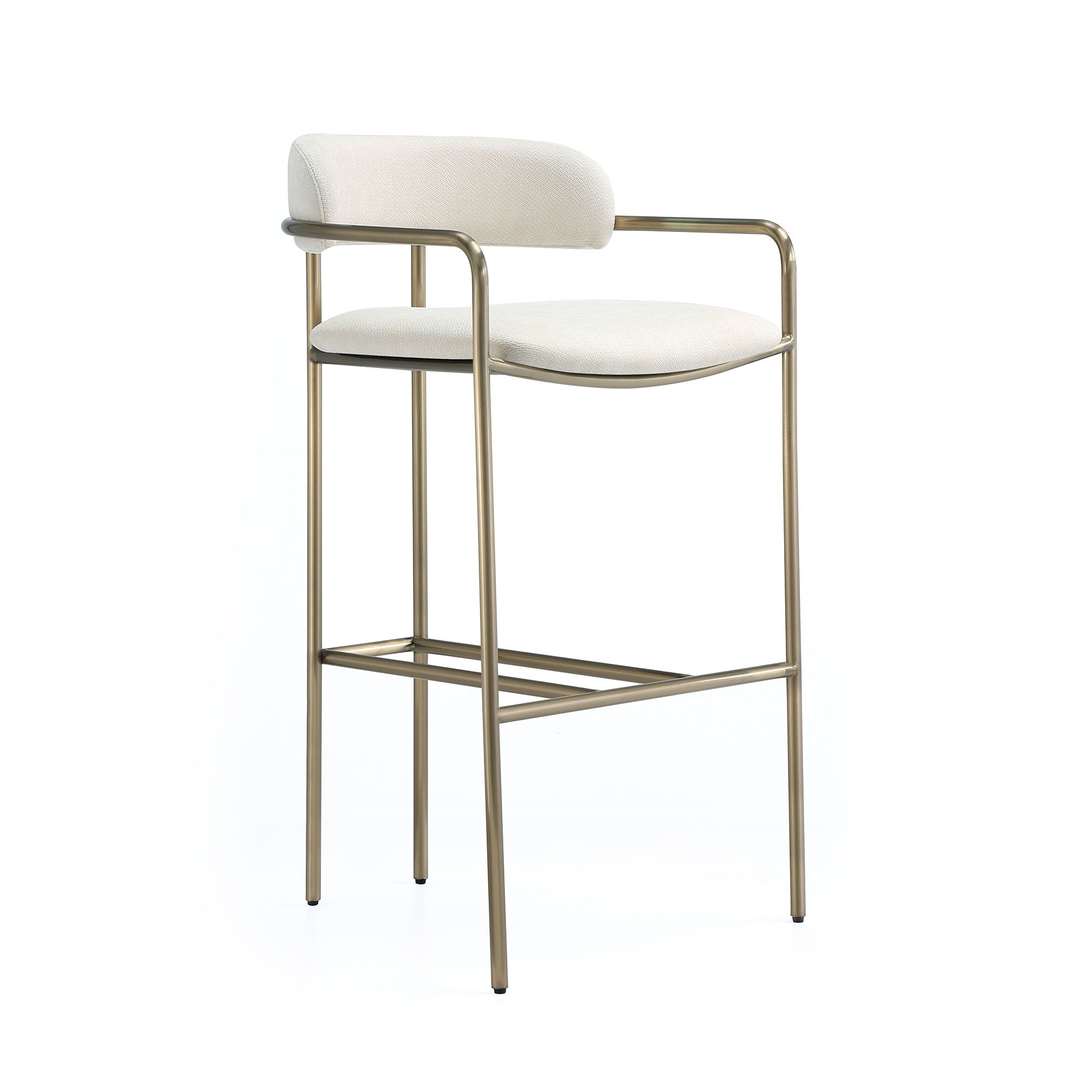 Manhattan Serene - Metal Upholstered Barstool