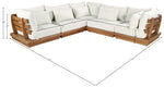 Mirella - 5 Piece Water Resistant Fabric Upholstered Outdoor Patio Modular Sectional