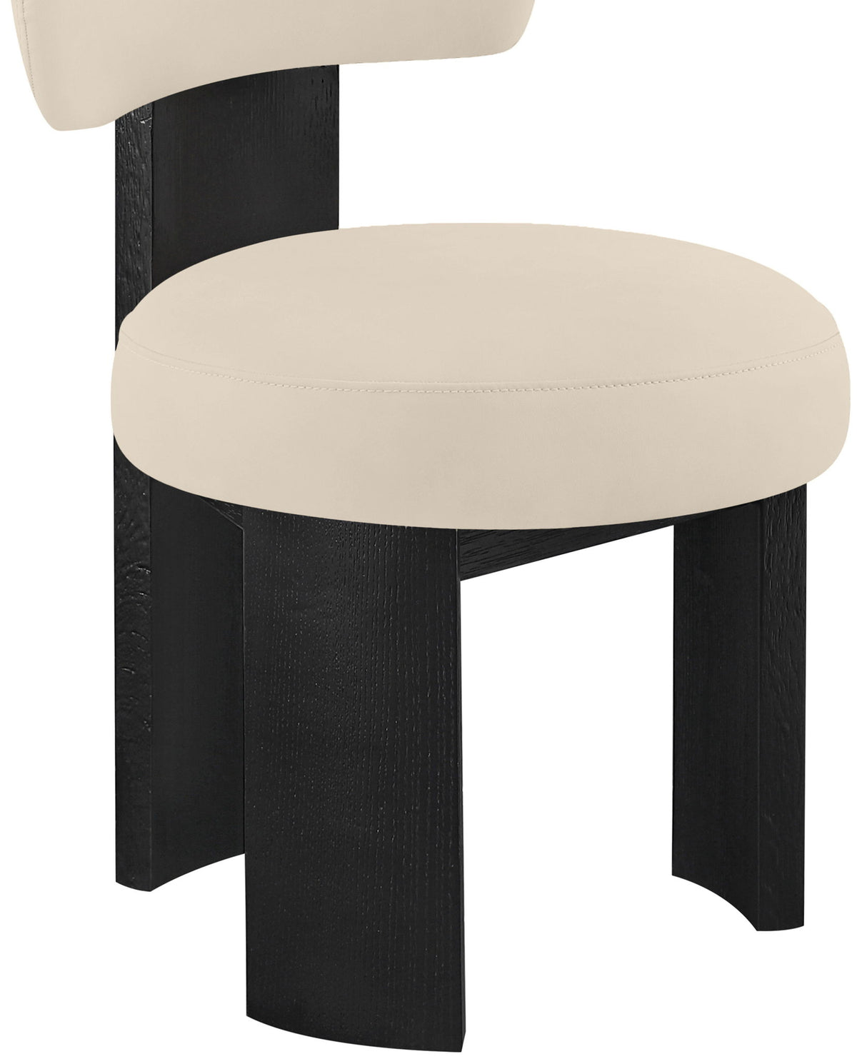 Atelier - Vegan Leather Upholstered Dining Chair (Set of 2) - Black Frame