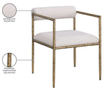 Axis - Linen Textured Beige Fabric Upholstered Dining Chair (Set of 2)