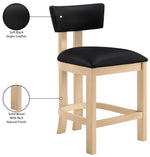 Lavrin - Vegan Leather Counter Stool (Set of 2) - Natural Base