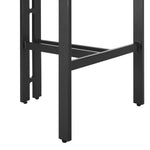 Jazmin - 3-Piece Outdoor Bar Height Bistro Dining Set - White / Black