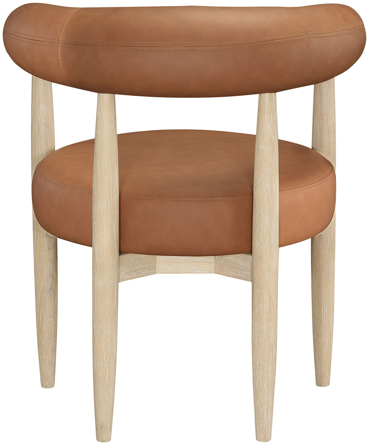 Sable - Vegan Leather Upholstered Dining Chair (Set of 2) - Painted Natural Base