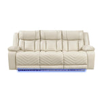 Glory Furniture - Sensa - Power Reclining Sofa With Table And LED Belt