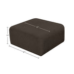 Arc - Boucle Fabric Ottoman