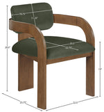 Cedra - Velvet Performance Fabric Upholstered Dining Chair (Set of 2) - Brown Frame
