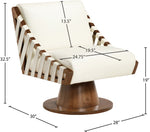 Millwin - Swivel Accent Chair With Brown Base
