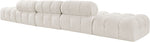 Ames - 5 Piece Boucle Upholstered Modular Sofa With 2 Armless Seats