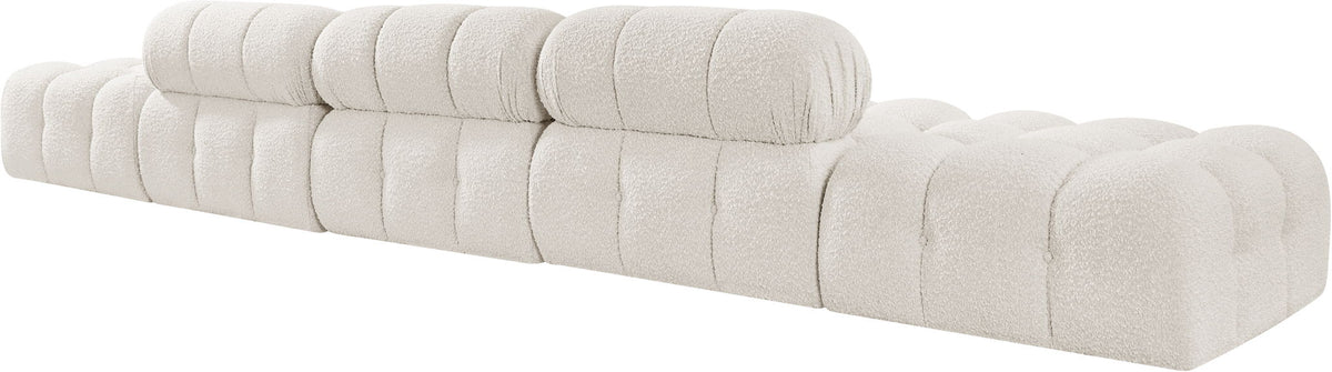 Ames - 5 Piece Boucle Upholstered Modular Sofa With 2 Armless Seats