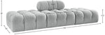 Ames - 3 Piece Boucle Upholstered Modular Sofa With 2 Backless Seats