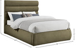 Adam - Boucle Fabric Bed With 52" Headboard