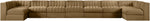 Rummi - Armless Velvet Performance Fabric Upholstered 9 Piece Modular Sectional