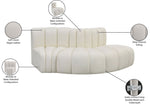 Arc - Faux Leather 3 Piece Modular Sofa