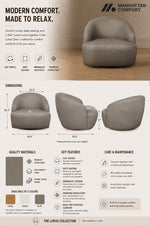 Manhattan Lukas - Upholstered Swivel Accent Chair