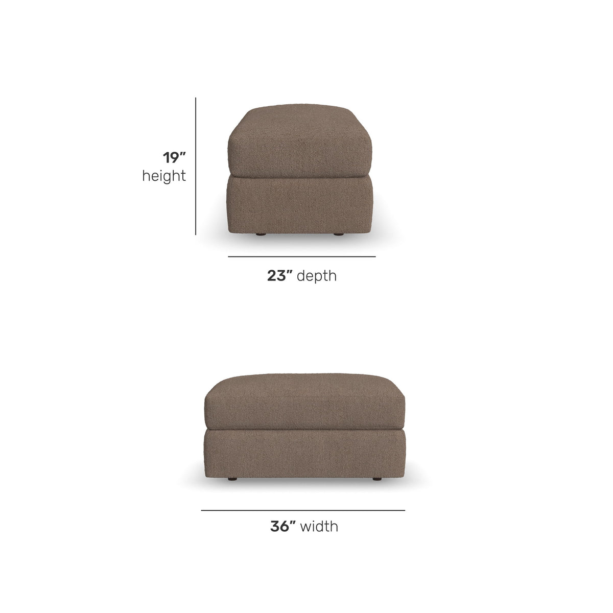 Chevy - Fabric Ottoman Pouf