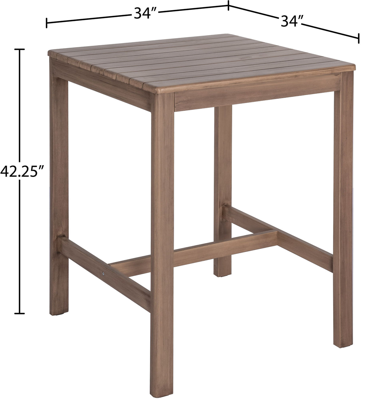 Newport - Acacia Wood Outdoor Patio Bar Table