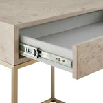 Pembrook - Side Table - Light Washed / Brass
