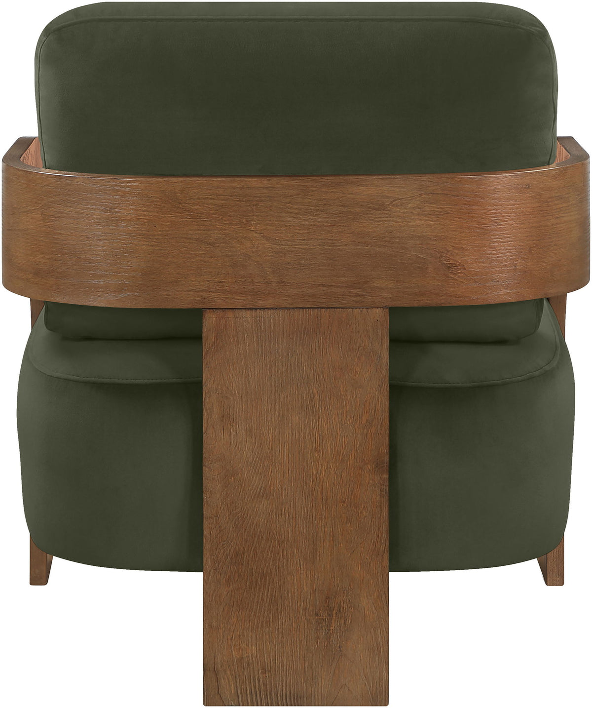 Cedra - Velvet Performance Fabric Upholstered Accent Chair - Brown Frame