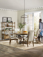 Archivist - Upholstered Side Chair - Beige / Dark Brown