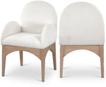 Waldorf - Chenille Dining Arm Chair With Natural Legs