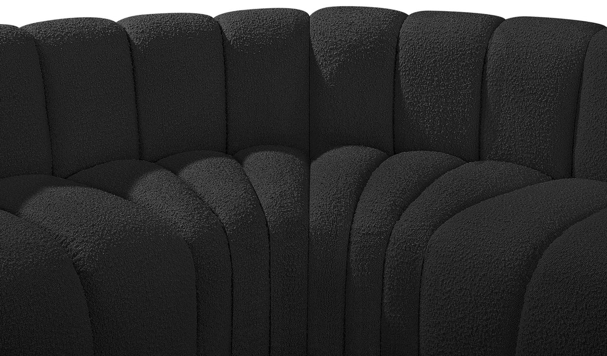 Arc - Boucle Fabric 3 Piece Modular U-Shaped Sofa