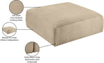 Shaggy - Fabric Ottoman