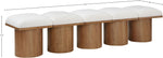 Pavilion - 5 Piece Modular Bench With Walnut Base