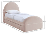 Andaz - Chenille Fabric Upholstered Trundle Bed