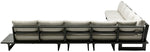 Maldives - 7 Piece Water Resistant Outdoor Patio Modular Sectional With Gray Base