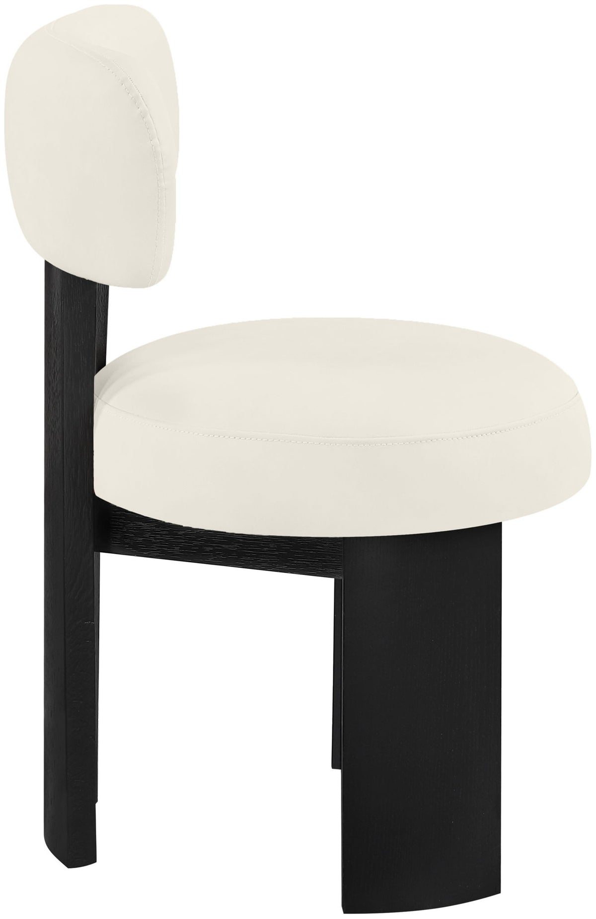 Atelier - Vegan Leather Upholstered Dining Chair (Set of 2) - Black Frame