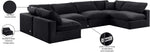Comfy - 6 Piece Velvet Modular Armless Sectional