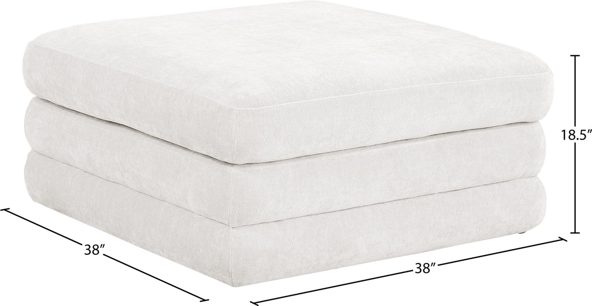 Stellar - Chenille Fabric Upholstered Modular Modular Ottoman
