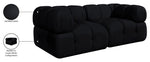 Orin - Velvet Performance Fabric Upholstered 2 Piece Modular Sofa (2 Corner Chairs)