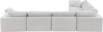 Comfy - 6 Piece Velvet Modular Corner Sectional