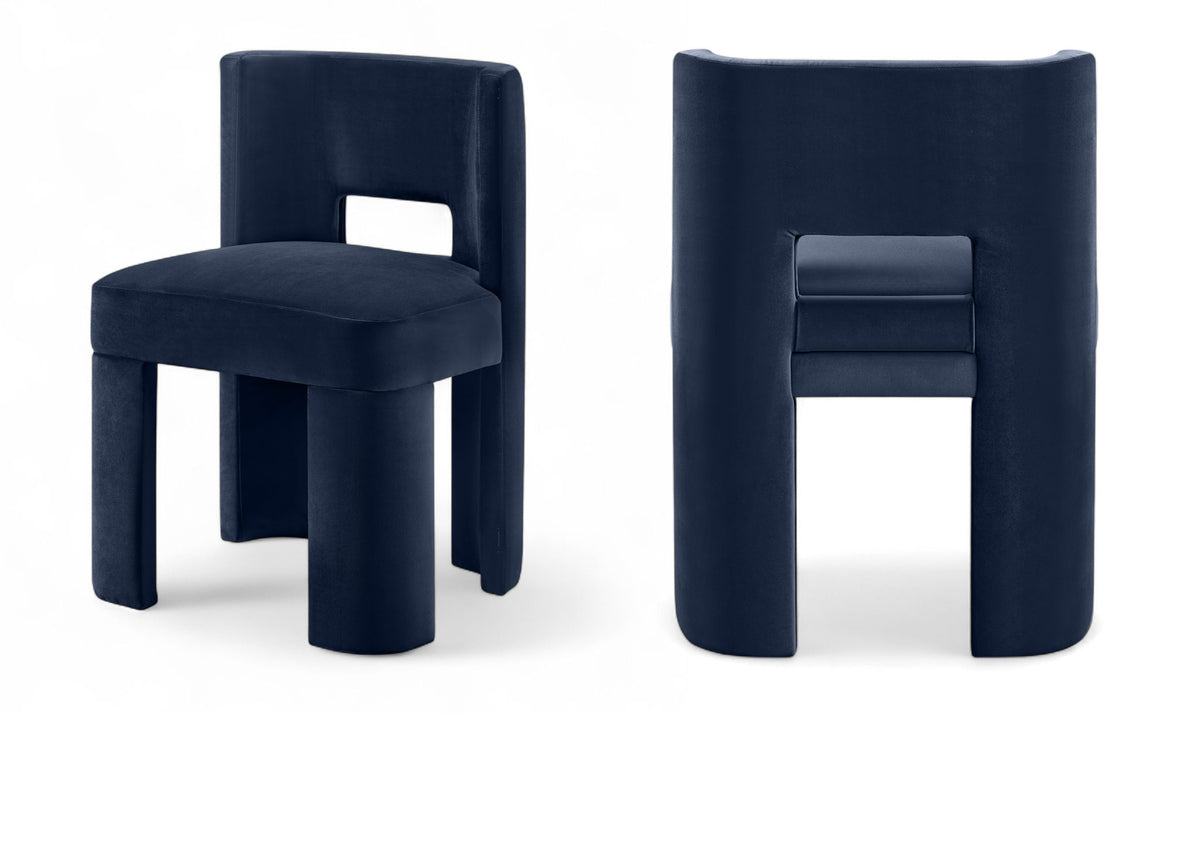 Zuno - Velvet Performance Fabric Upholstered Dining Chair (Set of 2)
