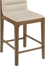 Ellis - Vegan Leather Upholstered Counter Stool (Set of 2) - Brown Base