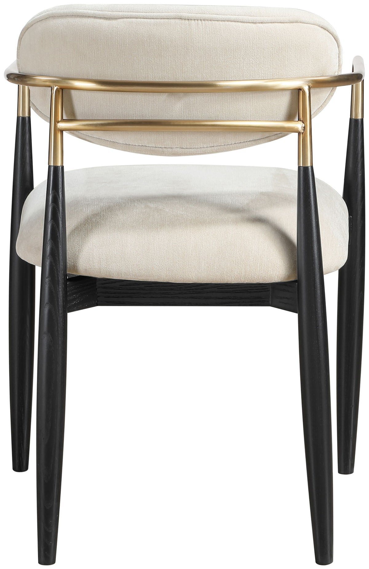 Riccio - Fabric Dining Arm Chair (Set of 2) - Black And Gold Frame