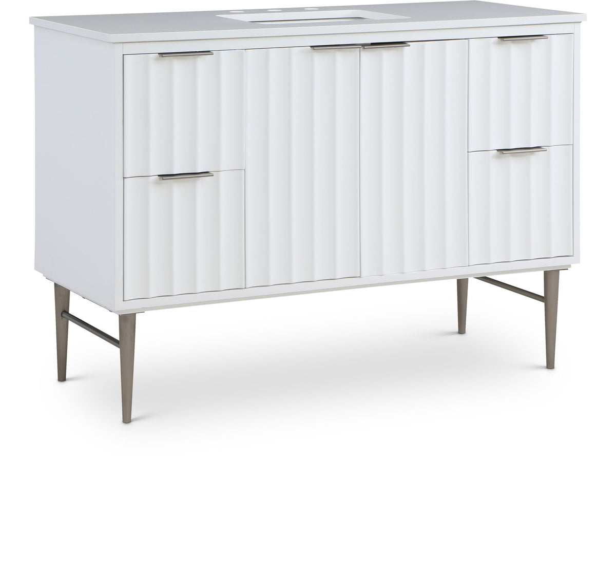 Modernist - Bathroom Vanity With Chrome Legs