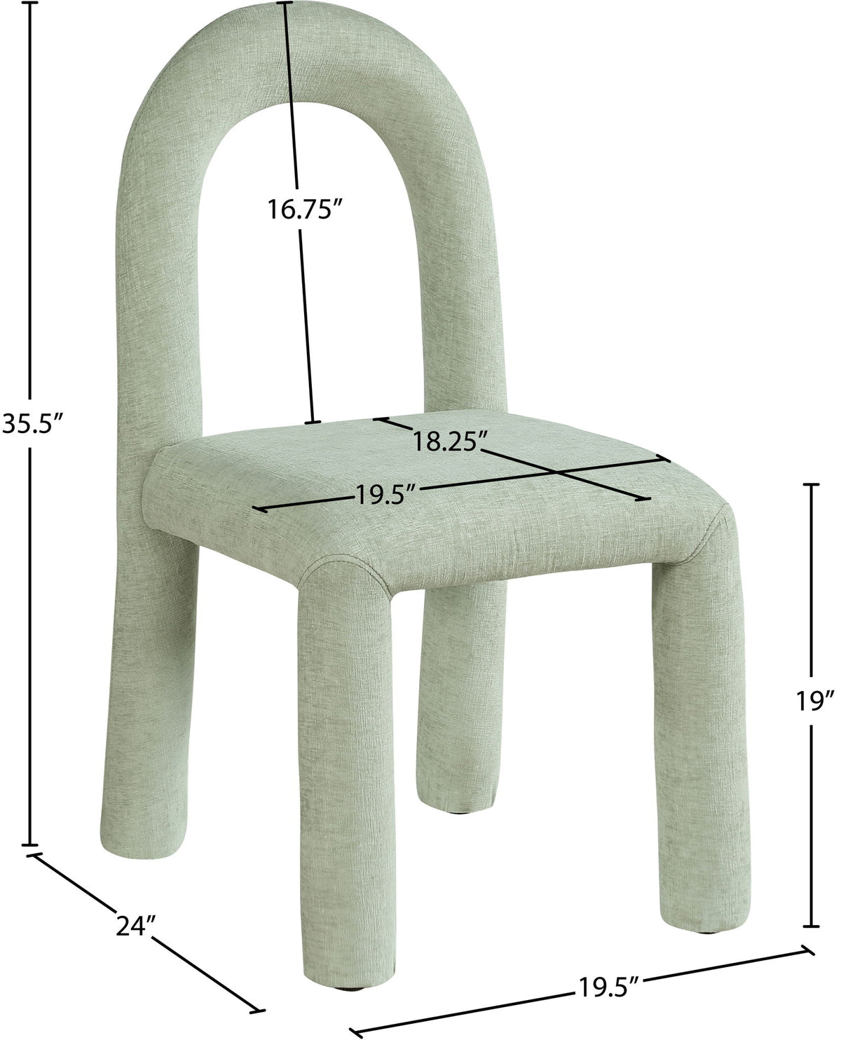 Amari - Chenille Fabric Dining Chair (Set of 2)