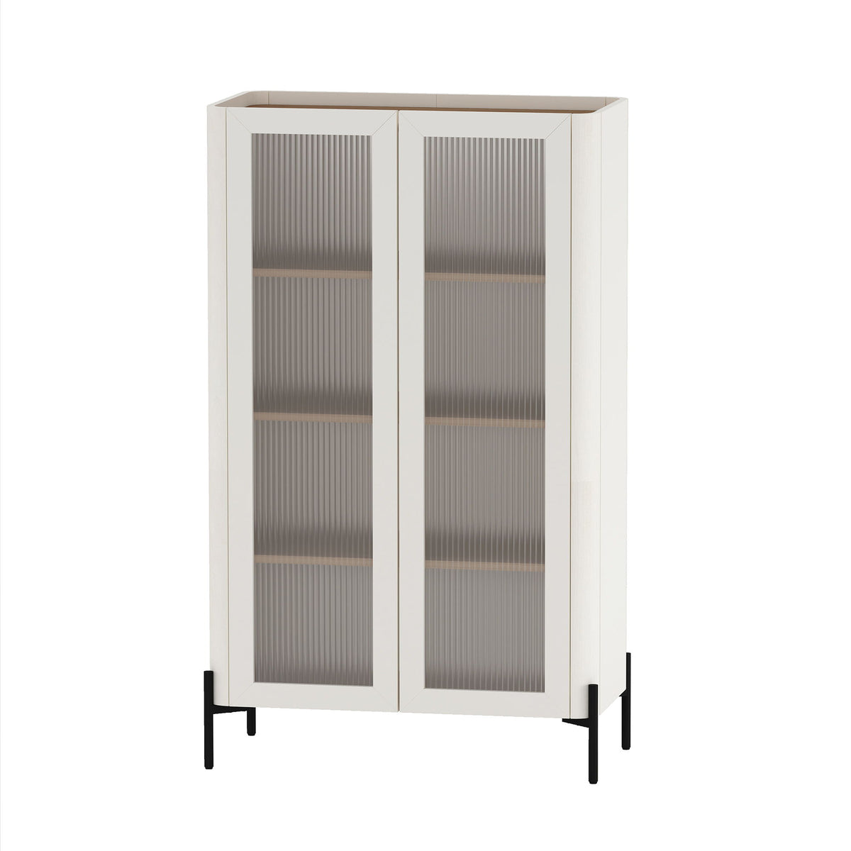 Abbey - Bookcase Cabinet - Maple And Off White
