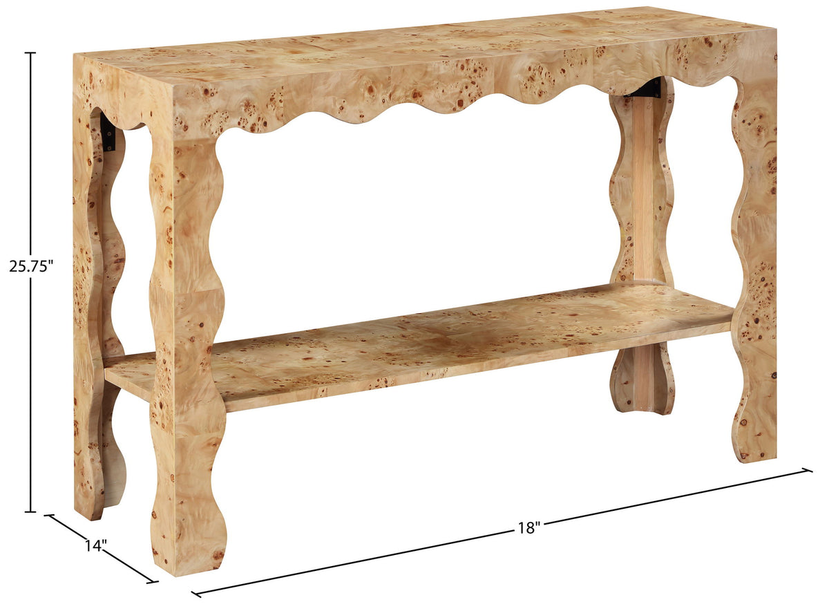 Vassa - Burl Veneer Console Table
